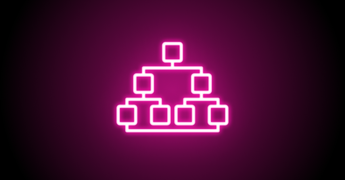 Glowing sitemap icon