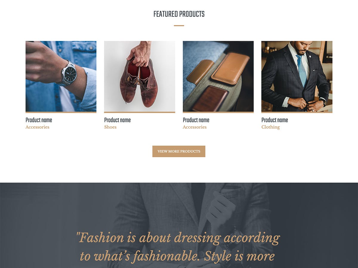 Makeswift Dapper template home products