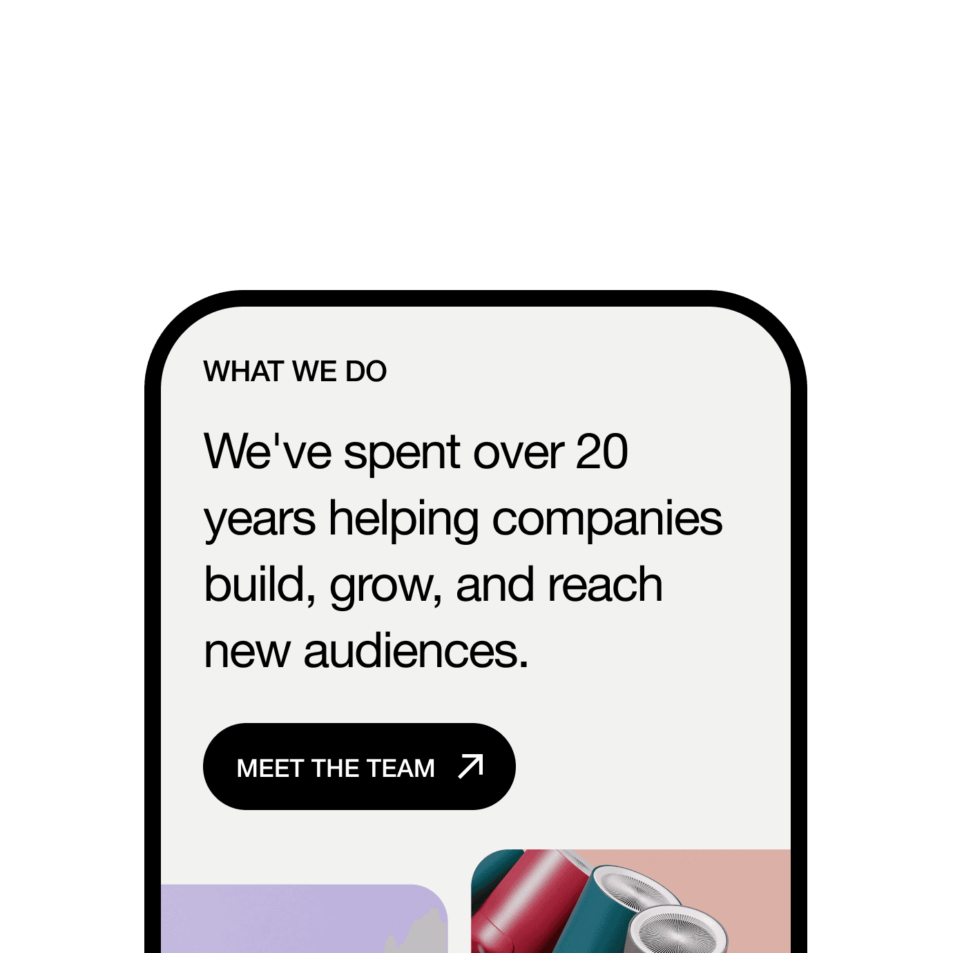 Phone with mobile version of website