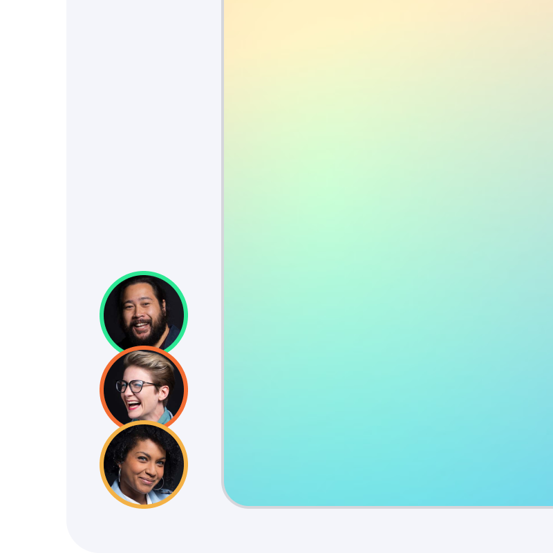 Presence indicator displaying 3 users in a page