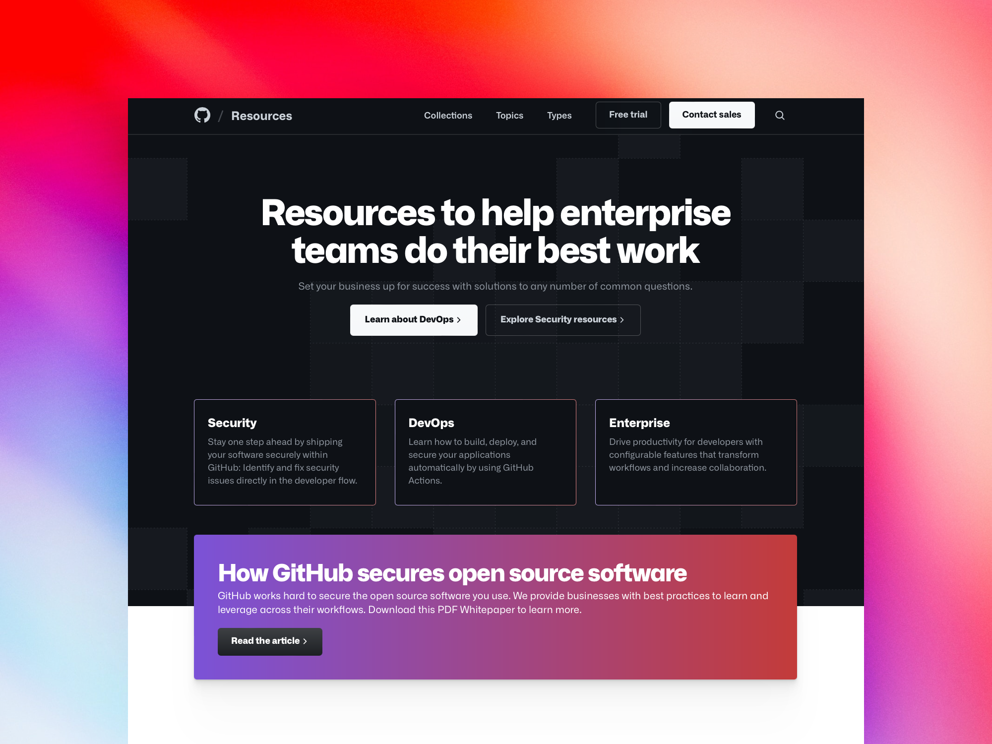 Github resources page